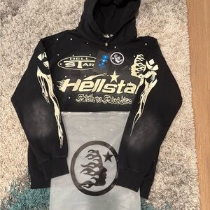 Hellstar Black Graphic Hoodie